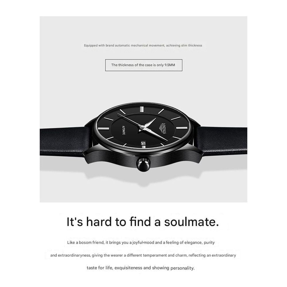 LOSENGS Automatic Genuine Leather Belt Mechanical Watch 6