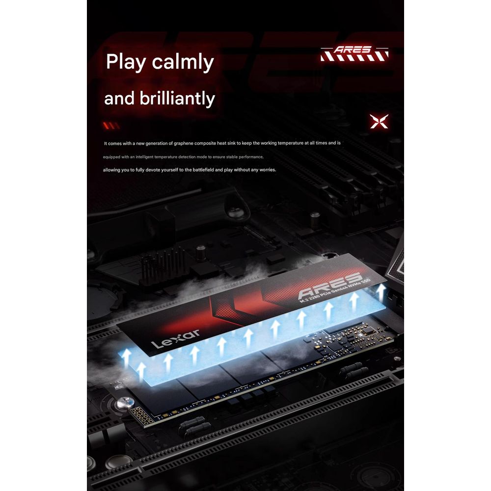 Lexar M.2 2280 PCIe Gen4x4 4TB NVME Solid State Drive 7