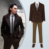 Loki 2 Brown Suit Cosplay Costume 1