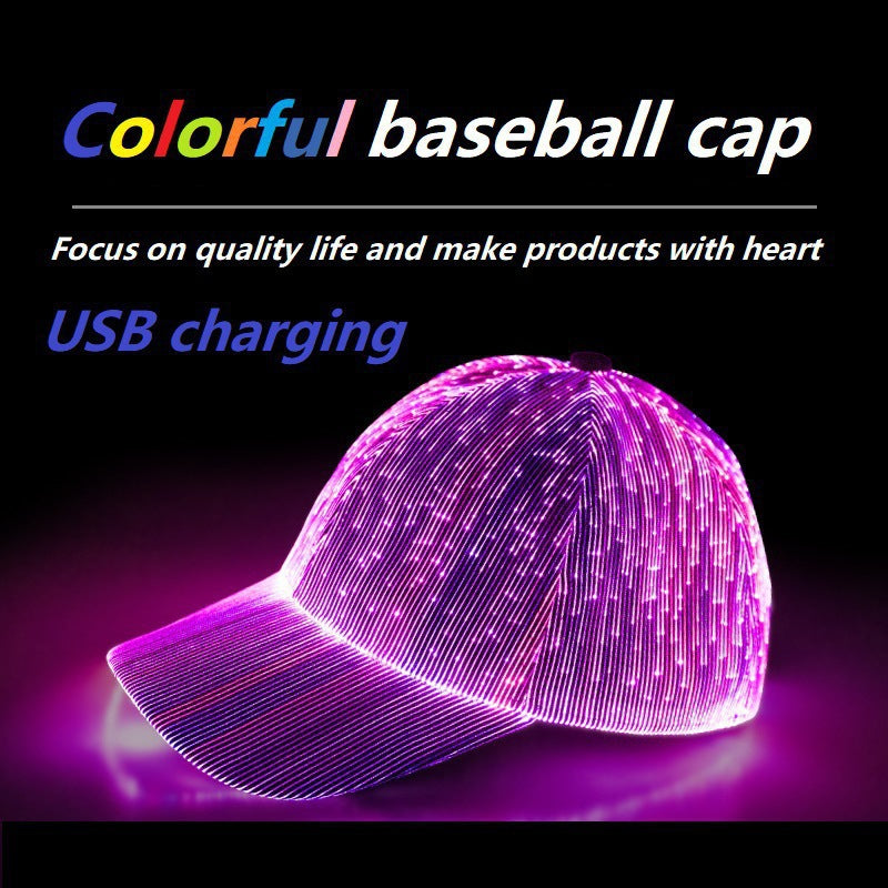Luminous LED Fiber Optic Baseball Cap 3