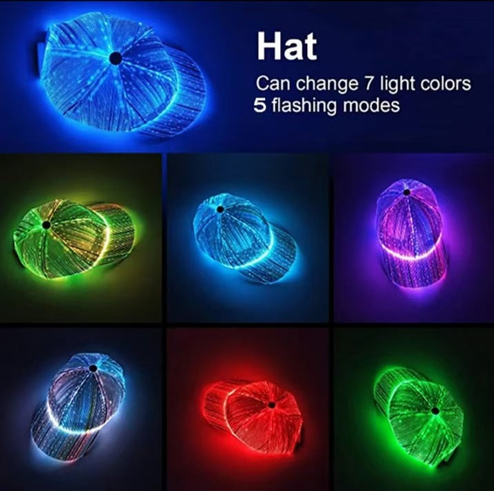 Luminous LED Fiber Optic Baseball Cap 4