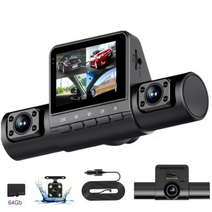 M80 Pro 3 Way 4 Lens Driving HD 1080P Recorder 1