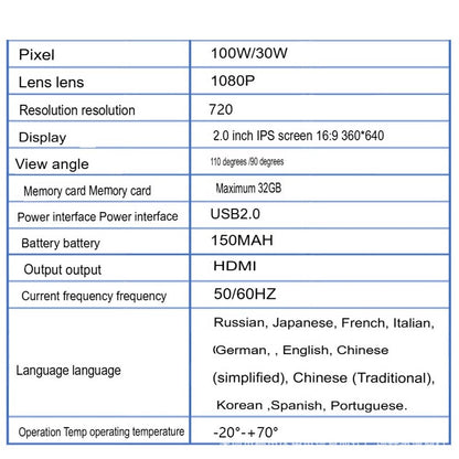 M80 Pro 3 Way 4 Lens Driving HD 1080P Recorder 7
