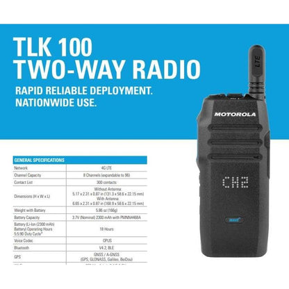 MOTOROLA Portable TLK 100 Radio 3