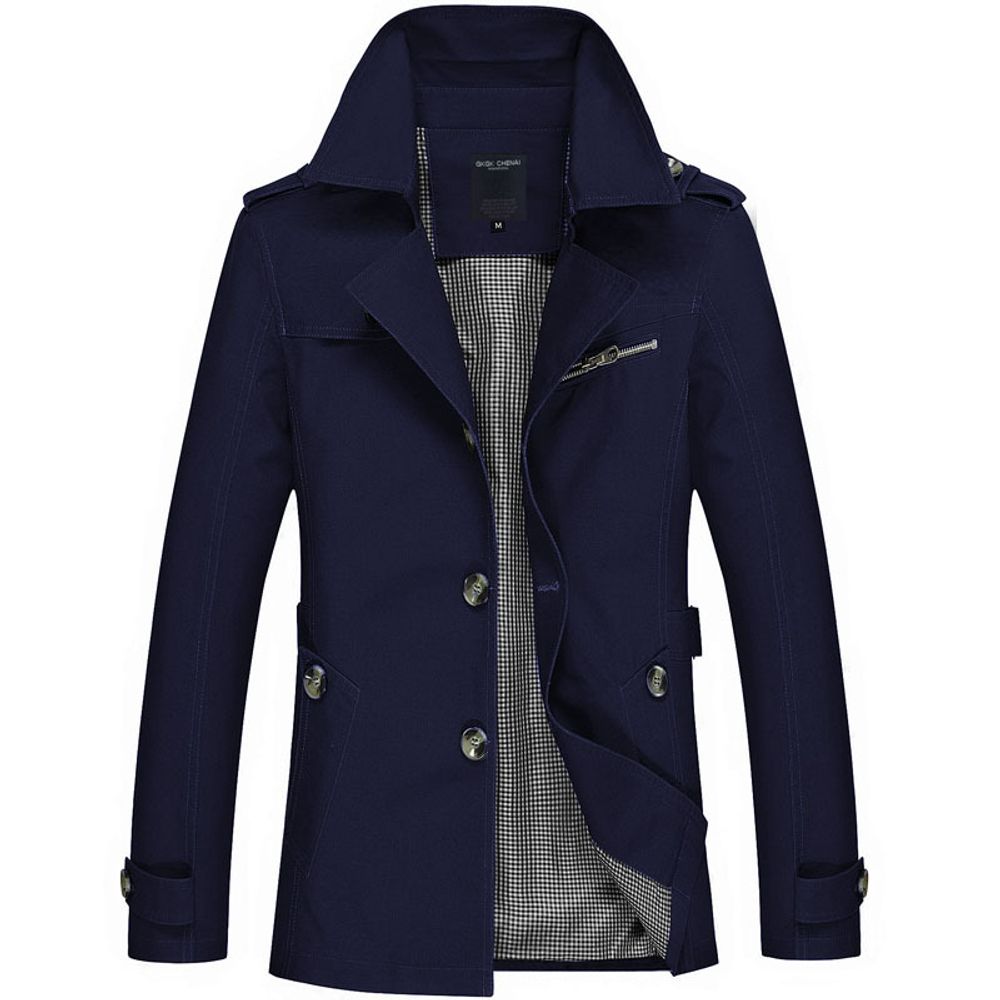 Mens Casual Pure Cotton Long Jacket 2
