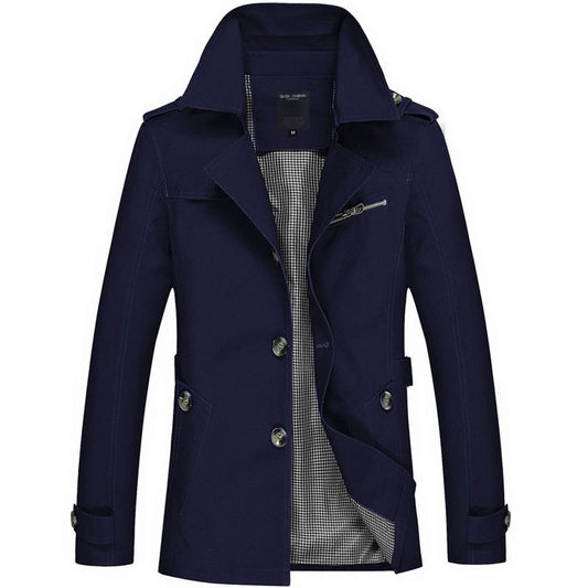 Mens Casual Pure Cotton Long Jacket 2