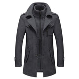 Mens Double Collar Thick Oversized Woolen Jacket 1