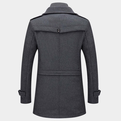 Mens Double Collar Thick Oversized Woolen Jacket 2