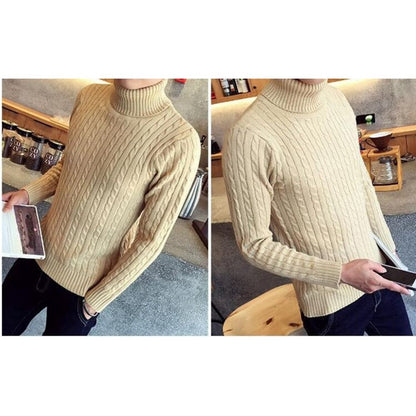 Mens Slim Turtleneck Sweater 2