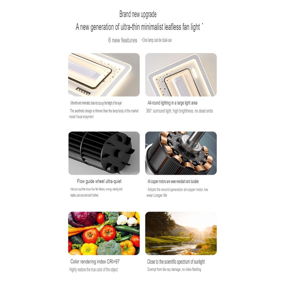 Minimalist Bladeless LED Ceiling Fan 7