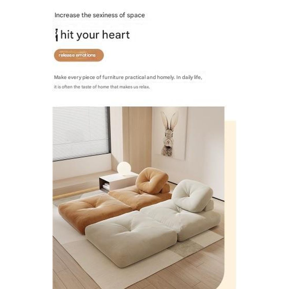 Nordic Small Fabric Sofa Bed 3