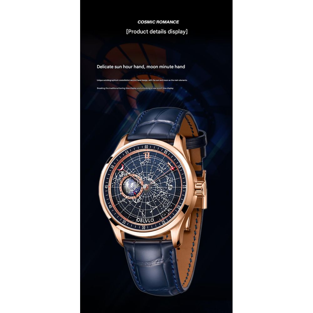 OBLVLO Men's Automatic Watch 7