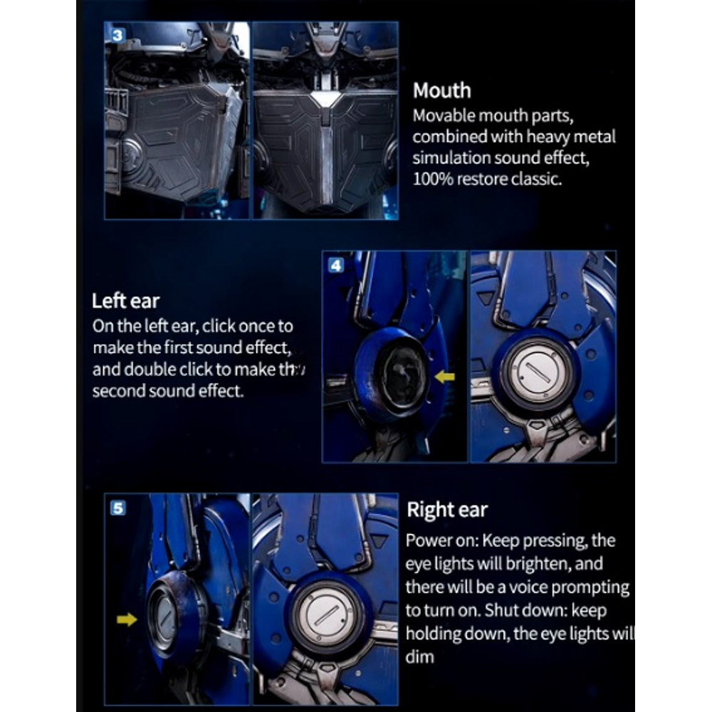 Optimus Prime Wearable Helmet Speaker 4