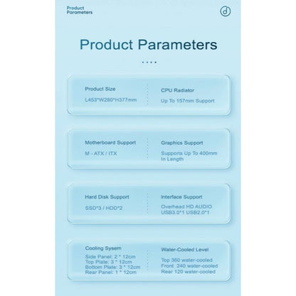 PC ATX Sky Screen Panoramic Cabinet Case 9