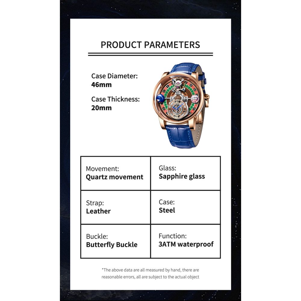 PINDU 6570 Tourbillon Men's Quartz Watch 7