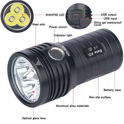 Powerful Strong Light 10000LM Flashlight 6