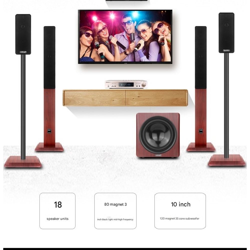 Q20 KTV High-Power Subwoofer Home Theater Full Set 3