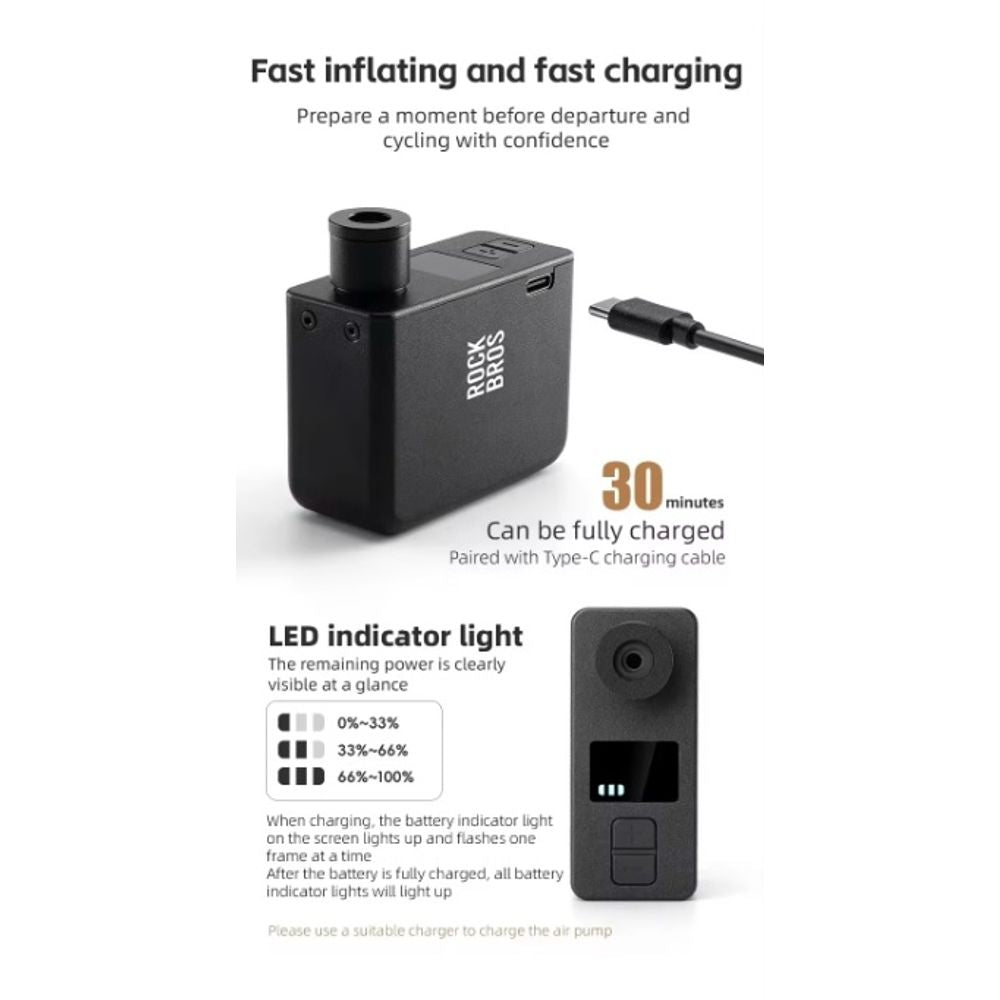 ROCKBROS Mini Electric Air Pump Inflator 5