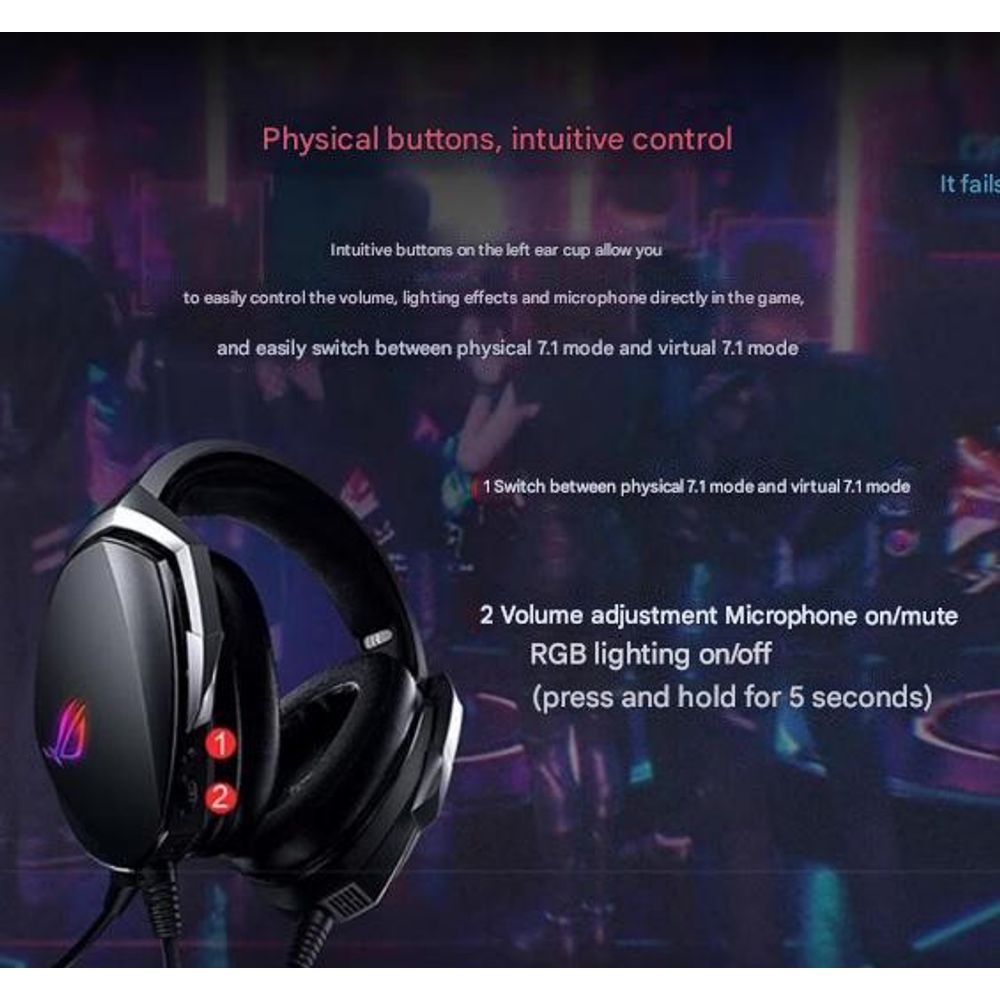 ROG Genesis 7.1 Gaming Wired Headset With Microphone 5