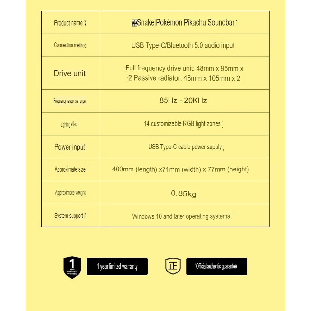 Razer RGB Pokemon Pikachu Bluetooth Speaker 8