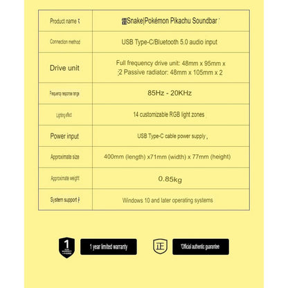 Razer RGB Pokemon Pikachu Bluetooth Speaker 8