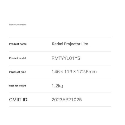 Redmi Smart Projector Lite Version 7