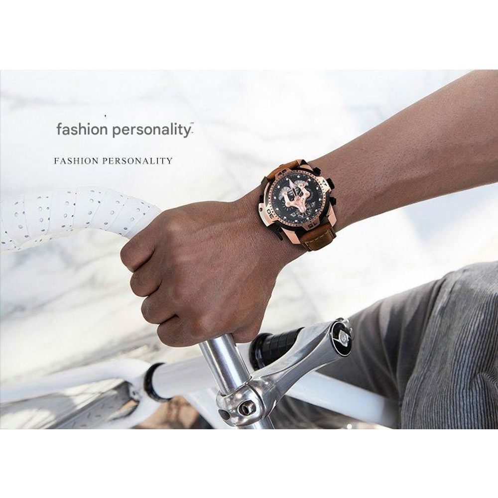 Reef Tiger Men's Automatic Mechanical Leather Watch 5