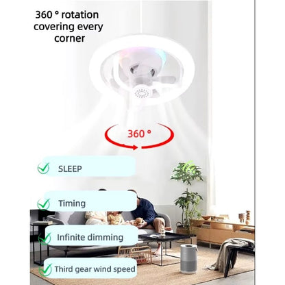 Remote Control Mini Led Light Electric Fan 5