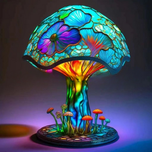 Retro Stained Plant Mushroom Lamp 1