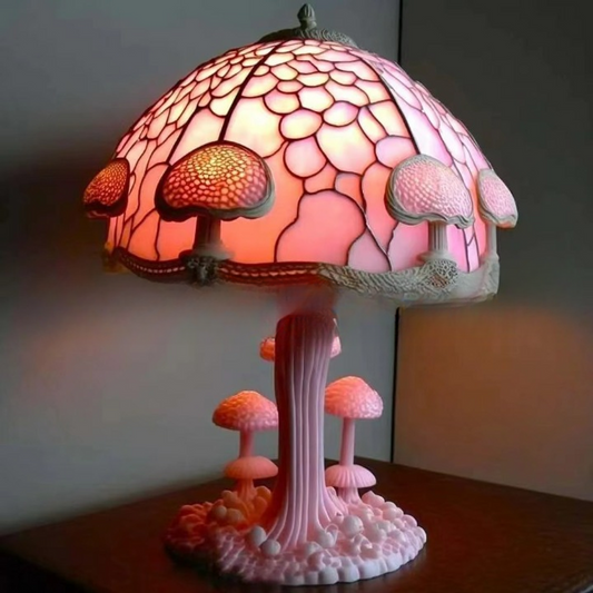 Retro Stained Plant Mushroom Lamp 3