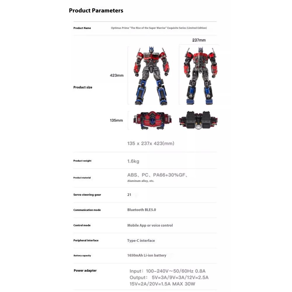Robosen Rise of The Beasts Optimus Prime Robot 8