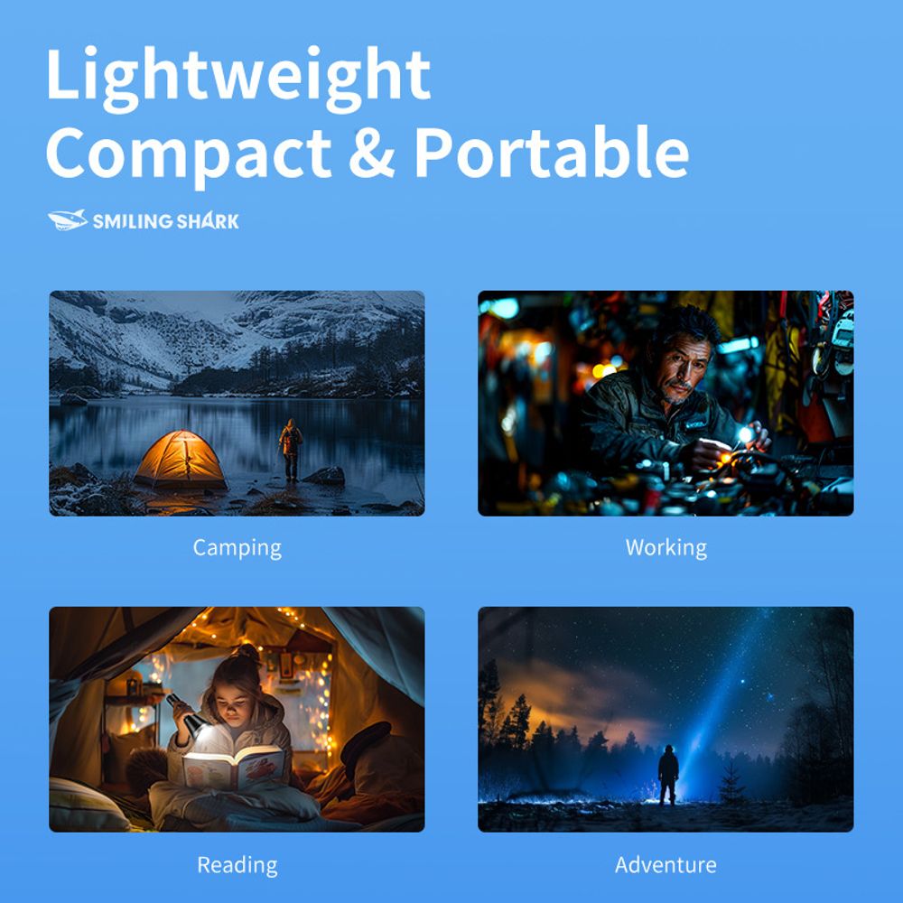 SMILING SHARK E529 Multifunctional Laser Xenon Flashlight 7