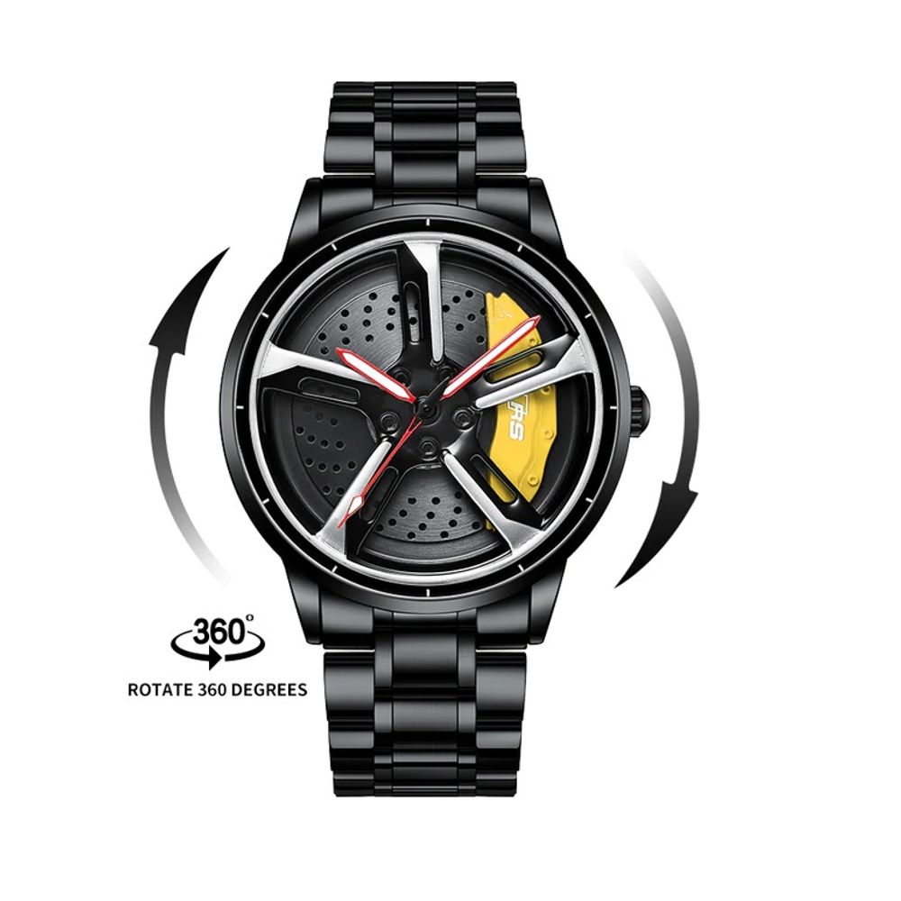 SVJ Men's Spinning Wheel Watch 4