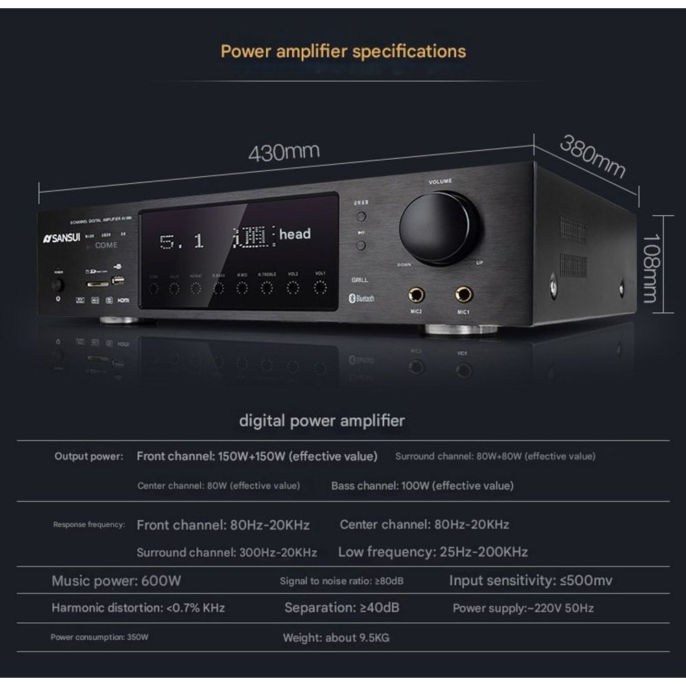 Sansui T5 Ceiling Speakers Home Theater Full Set 6