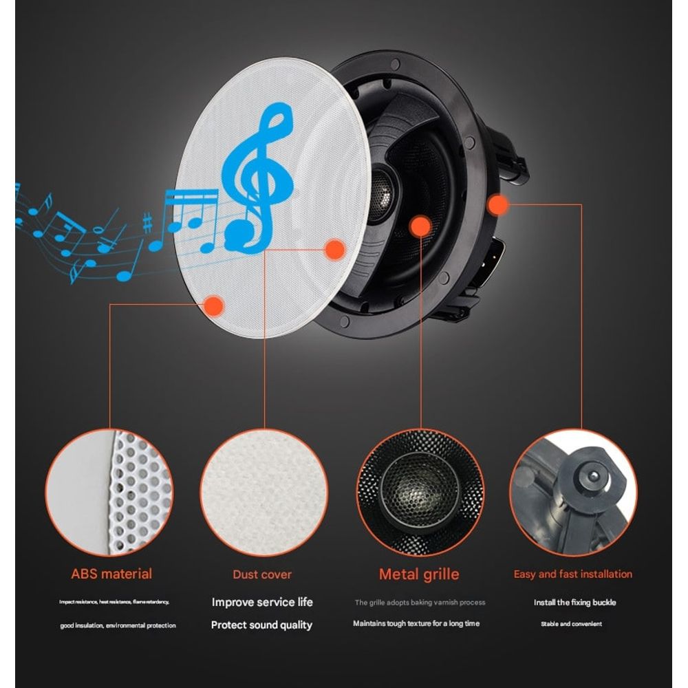 Sansui T5 Ceiling Speakers Home Theater Full Set 7