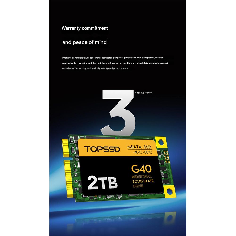 TOPSSD G40 2TB mSATA Industrial Grade SSD Drive 5