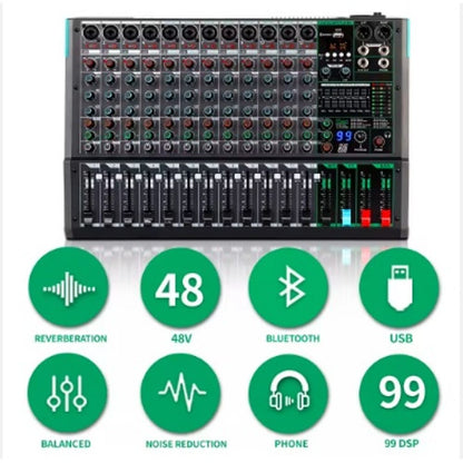 USB Audio Mixer Sound Board 5
