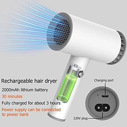 USB Cordless Hair Dryer 4