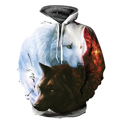 Unisex 3D Wolf Print Hoodie 6