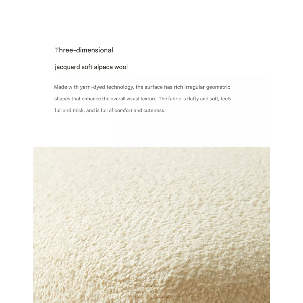 Wood Feet Alpaca Wool Living Room Single Sofa Chair 8