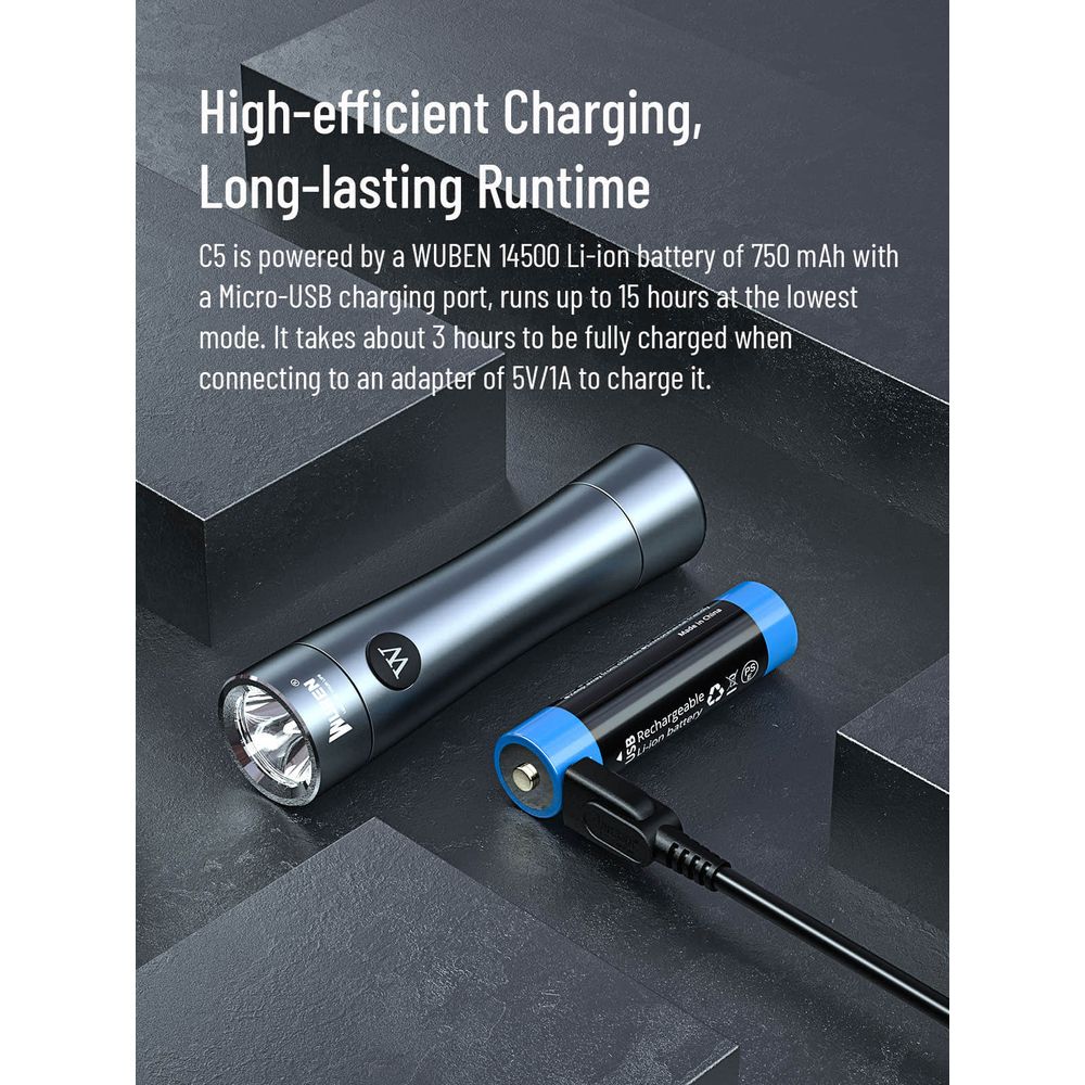 Wuben C5 Long-Range Flashlight 3