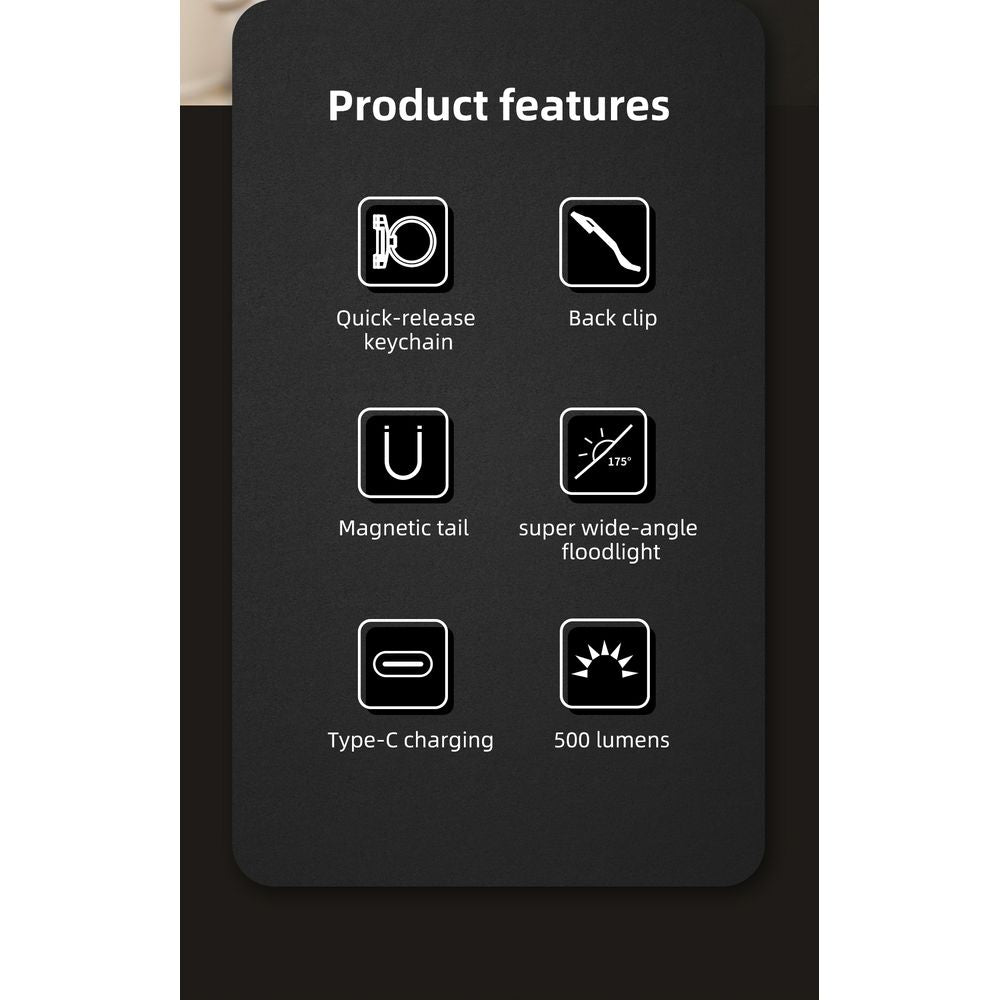 Wuben G2 Compact Fast-Charging EDC Key Light 4