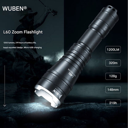 Wuben L60 Rechargeable Flashlight 6