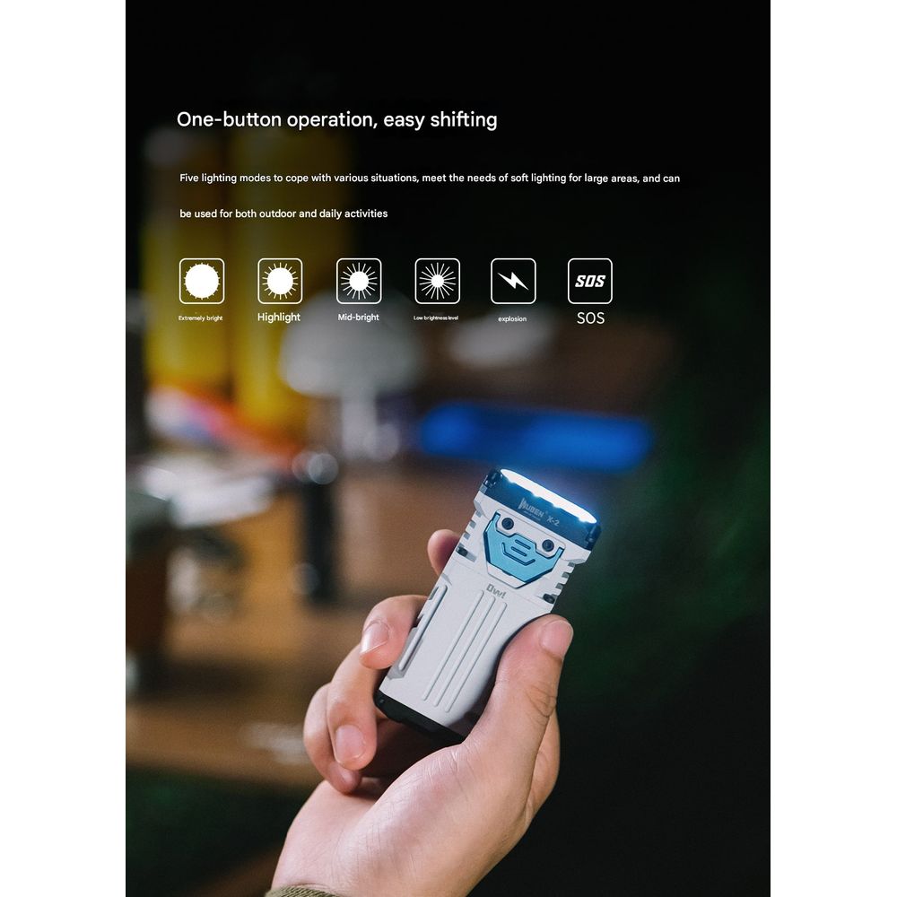 Wuben X2 2500 High Lumen Pocket Flashlight 4