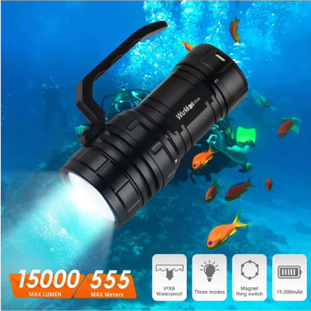 Wurkkos DL06 15000lm Dive USB Flashlight 2