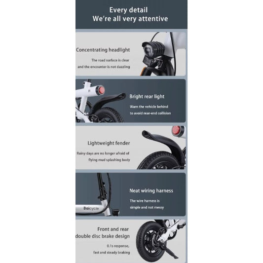 Xiaobai Bicycle S1 250W Foldable Electric Road Bike 2