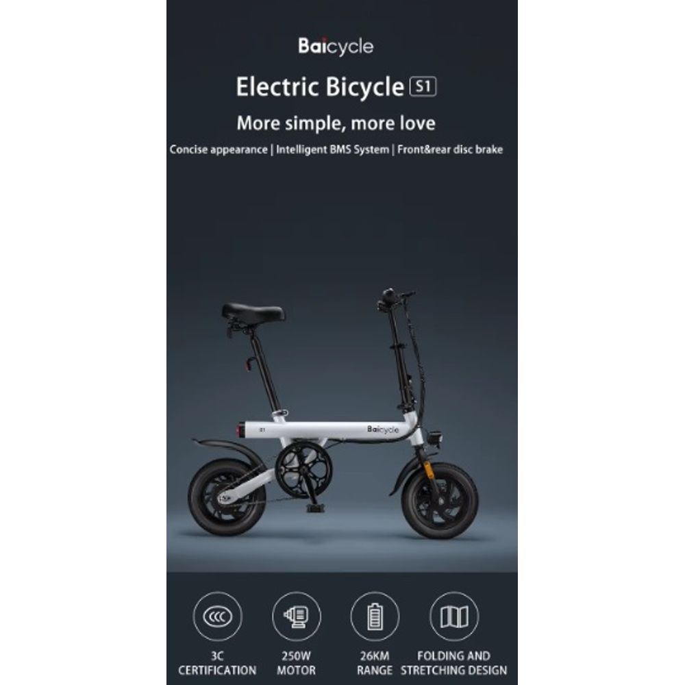 Xiaobai Bicycle S1 250W Foldable Electric Road Bike 3