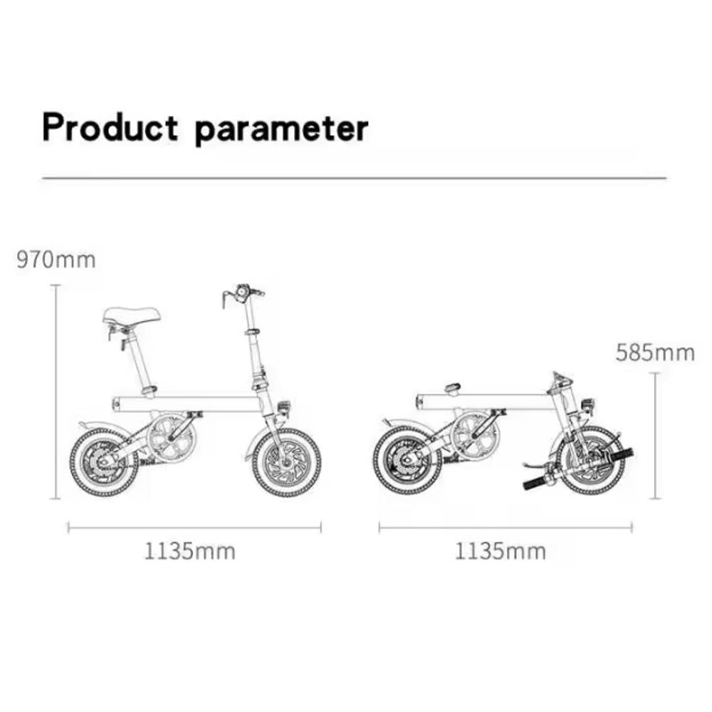 Xiaobai Bicycle S1 250W Foldable Electric Road Bike 9