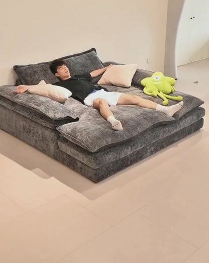 Chenille Fabric Compressed Sofa Bed