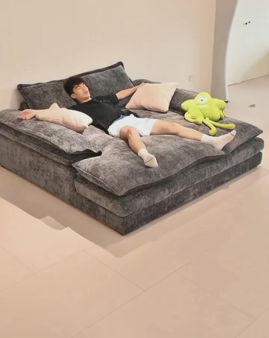 Chenille Fabric Compressed Sofa Bed